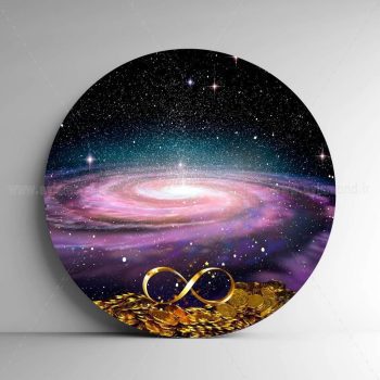 تابلو بوم فنگ شویی آیلاموند - طرح کهکشان سکه و بی نهایت
