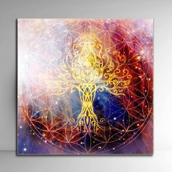 تابلو بوم فنگ شویی آیلاموند - طرح گل زندگی1