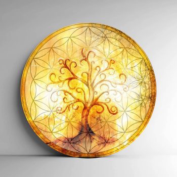 تابلو بوم فنگ شویی آیلاموند - طرح گل و درخت زندگی 1