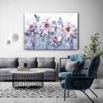 تابلو بوم طرح گل های سه بعدی ایستاده