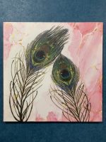 تابلو بوم فنگ شویی آیلاموند طرح پرهای طاووس