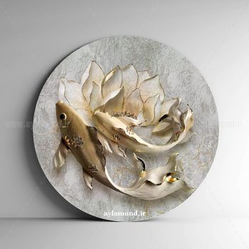 تابلو بوم فنگ شویی آیلاموند - طرح ماهی طلایی