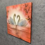 تابلو بوم فنگشویی آیلاموند - طرح دو قو 1