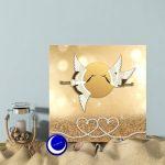 تابلو بوم فنگشویی آیلاموند - طرح درناهای عاشق 1